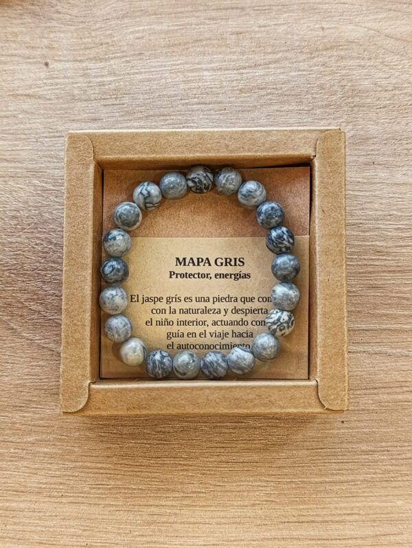 pulsera de jaspe gris