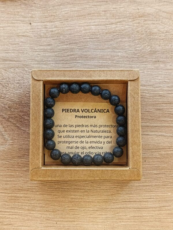 pulsera de piedra volcanica