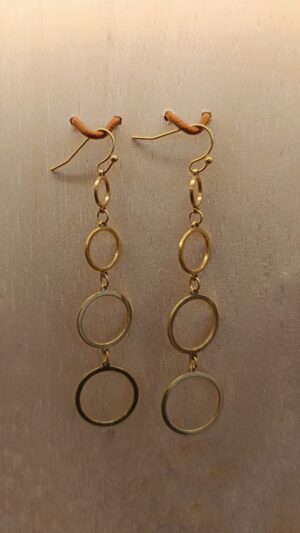 pendientes-aros-encadenados-dorados-katxu Pendientes aros encadenados dorados de acero inoxidable