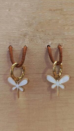 pendientes-libelula-esmaltada-dorados-katxu Pendientes libélula esmaltada dorados de acero inoxidable